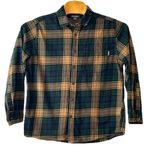 Eddie Bauer Men’s Long Sleeve Button Down Flannel‎ Plaid Shirt   Sz XL